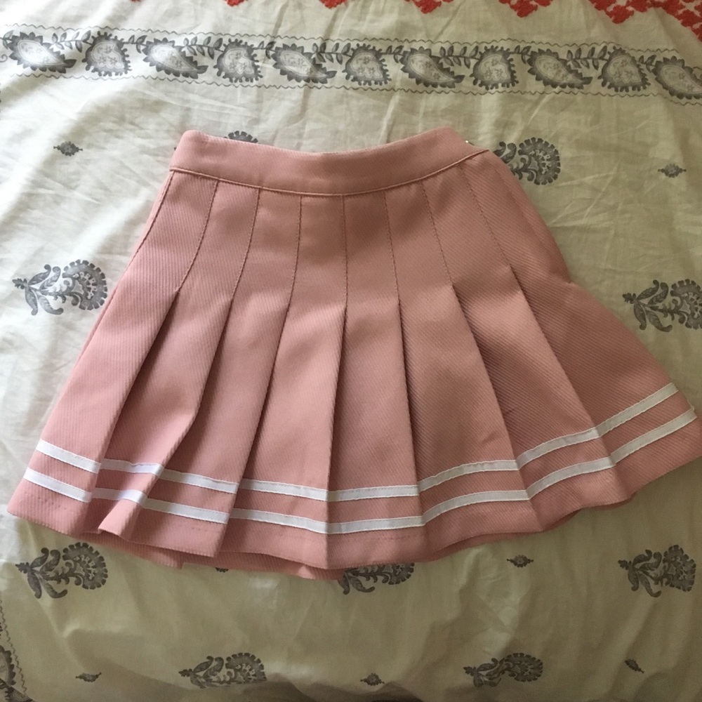 Pastel pink tennis skirt